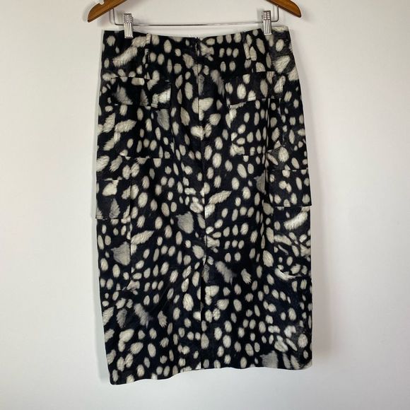 MaxMara Cargo Tie Front Midi Skirt Sz 12 - Picture 5 of 14